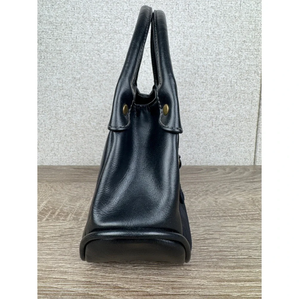 Y2K Style Black Vegan Leather Faux Suede Hobo Bag — Soho Shoulder Bag